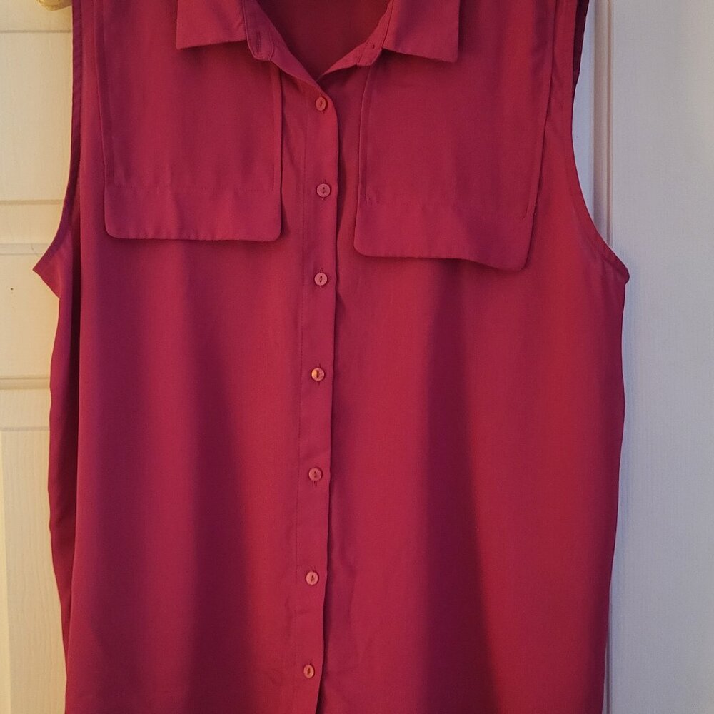 Worthington sleeveless top, Size XL, Red